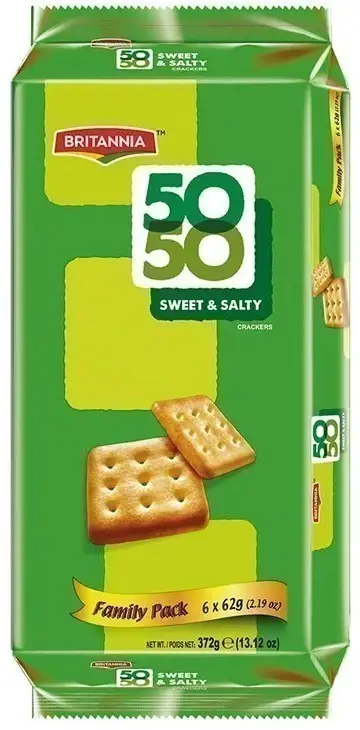 Britannia 50 50 Sweet And Salty Crackers   Family Pack
