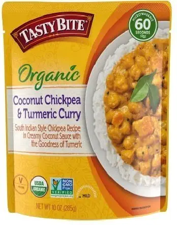 Tasty Bite Organic Coconut Chickpea And Turmeric Curry (Ready To Eat)