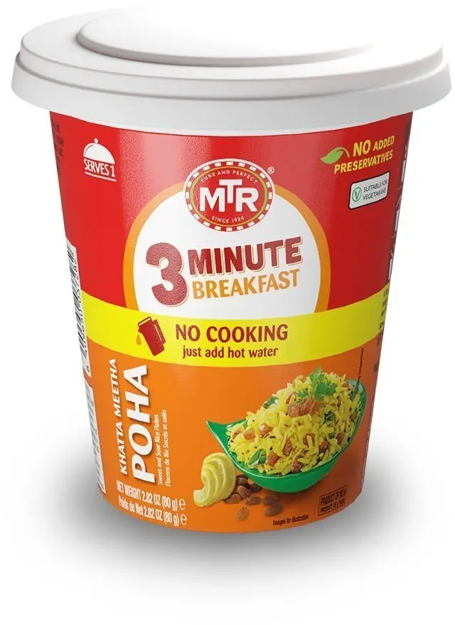 MTR 3 Minute Breakfast   Instant Khatta Meetha Poha In Cup