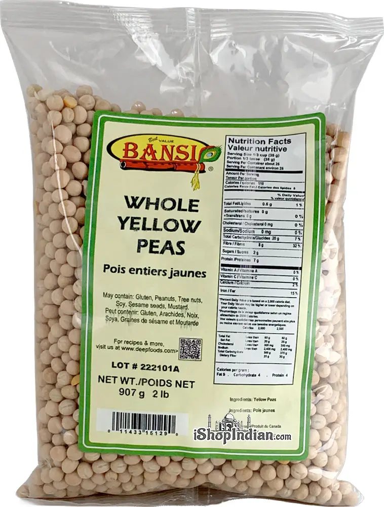 Bansi Yellow Whole Peas (White Vatana)