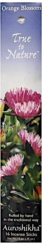 Auroshikha   True To Nature   Orange  Blossom Incense Sticks