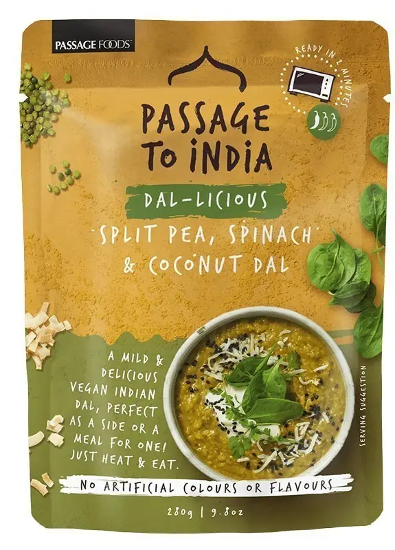 Passage To India Dal Licious  Split Pea Spinach And Coconut Dal (Ready To Eat)