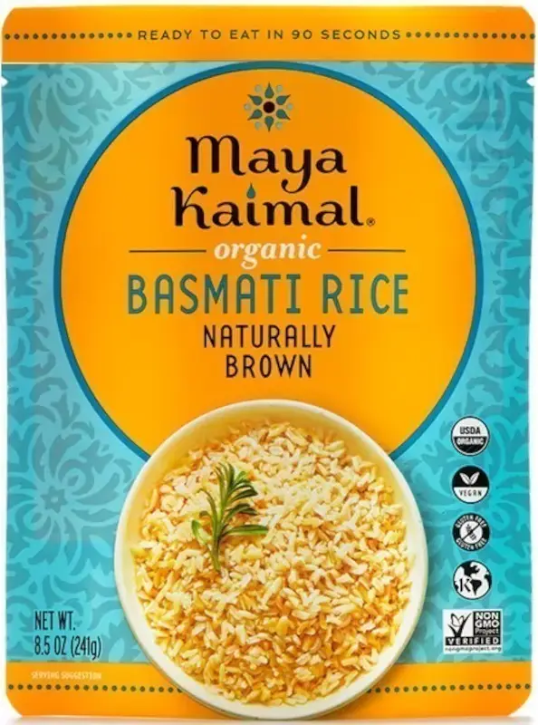 Maya Kaimal Organic Basmati Rice   Naturally Brown (Ready To Eat)