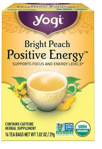 Yogi Bright Peach Positive Energy Tea
