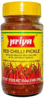 Priya Red Chili Pickle Without Garlic