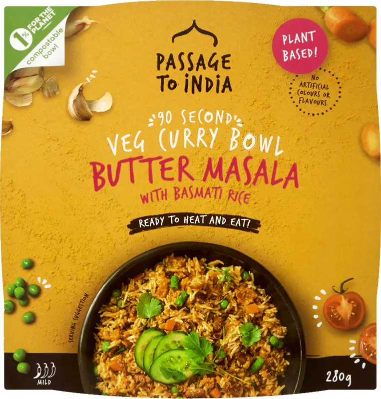 Passage To India   Veg Curry Bowl   Butter Masala With Basmati Rice (Ready To Eat)