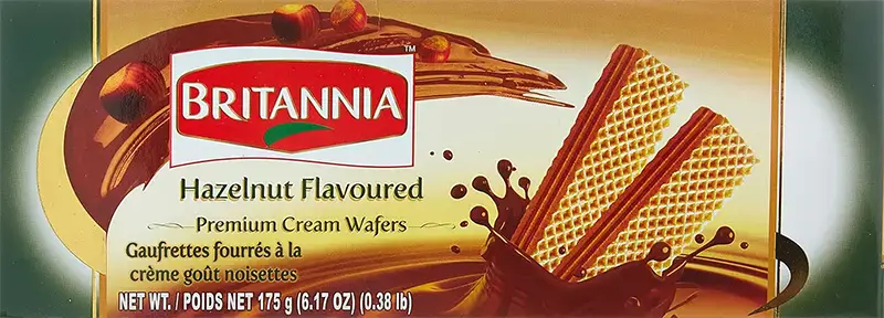 Britannia Hazelnut Flavoured Premium Creme Wafers