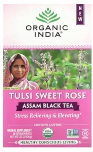 Organic India Assam Black Tea (Tulsi Sweet Rose)