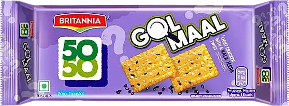 Britannia 50 50 Gol Maal Biscuits