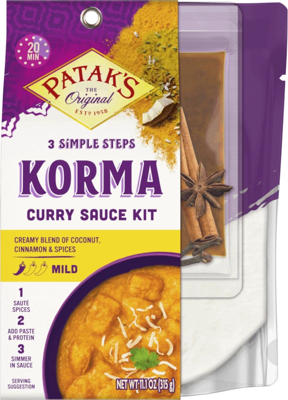 Patak's Korma 3 Step Sauce Kit   Mild