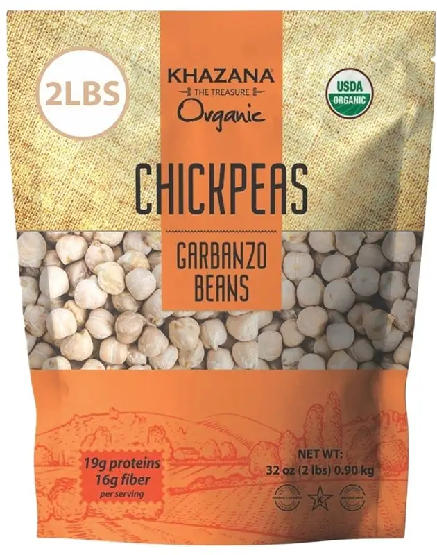 Khazana Organic Chickpeas   Garbanzo Beans