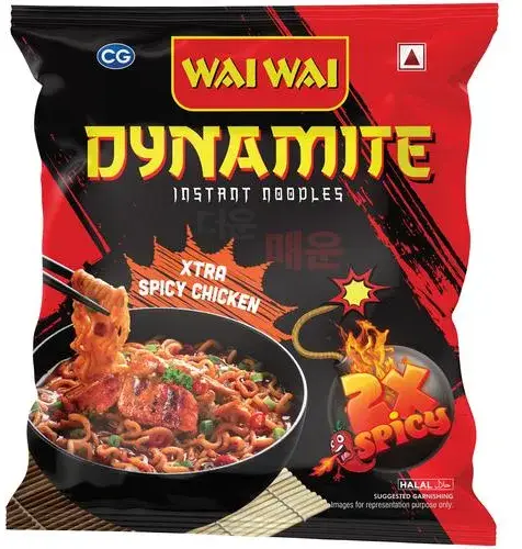 Wai Wai Dynamite   Xtra Spicy Chicken Instant Noodles   2X Spicy