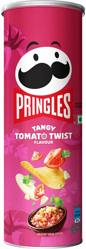 Pringles Tangy Tomato Twist Potato Crisps (India)
