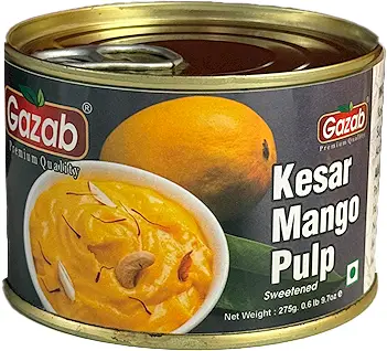 Gazab Kesar Mango Pulp   Single Serve Can