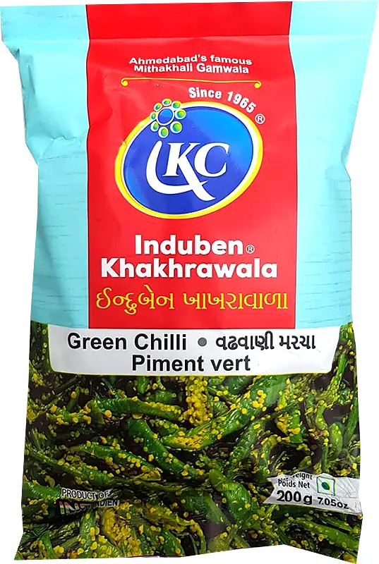 Induben Khakhrawala Green Chilli Pickle