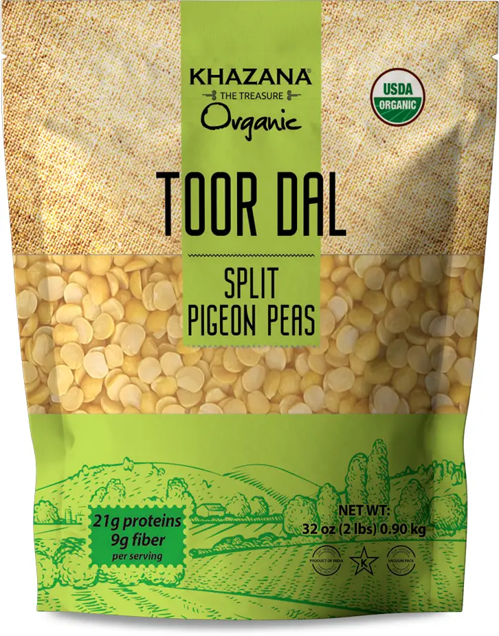 Khazana Organic Toor Dal (Split Pigeon Peas)