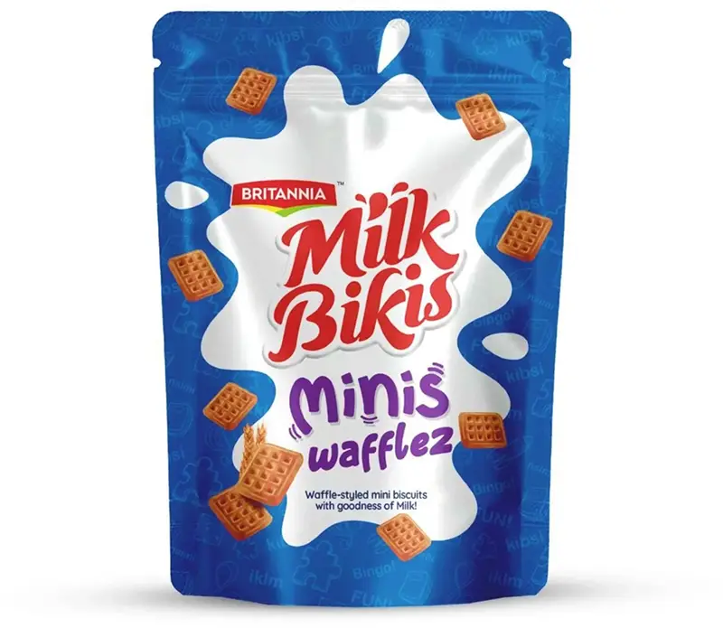 Britannia Milk Bikis   Minis Wafflez