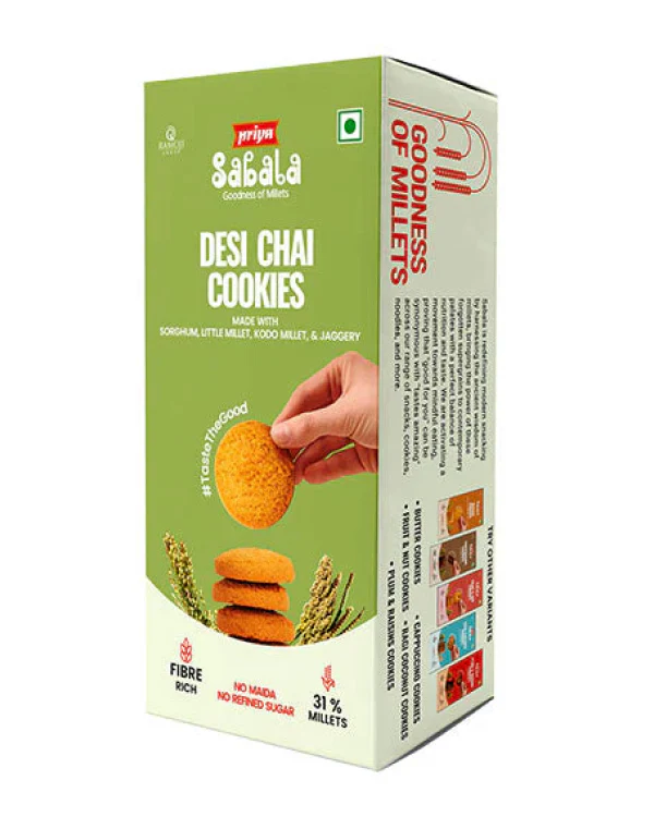 Priya Sabala Desi Chai Cookies With Millets