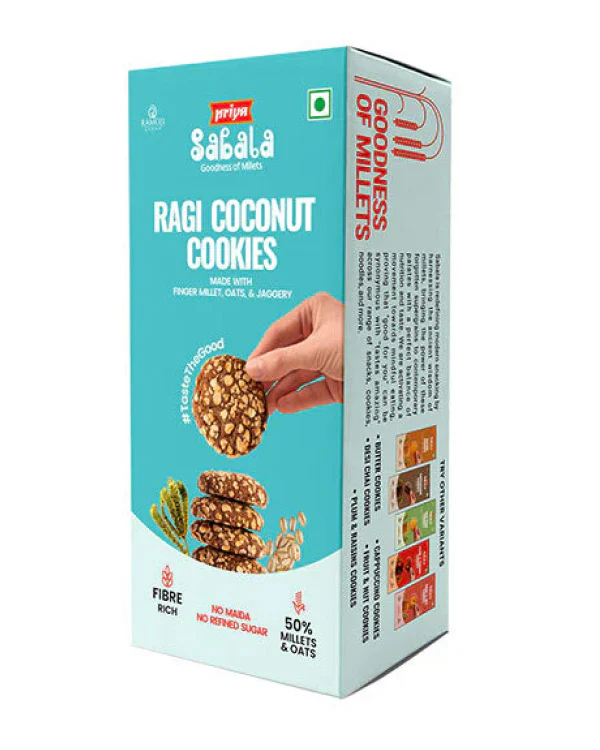 Priya Sabala Ragi Millet And Coconut Cookies