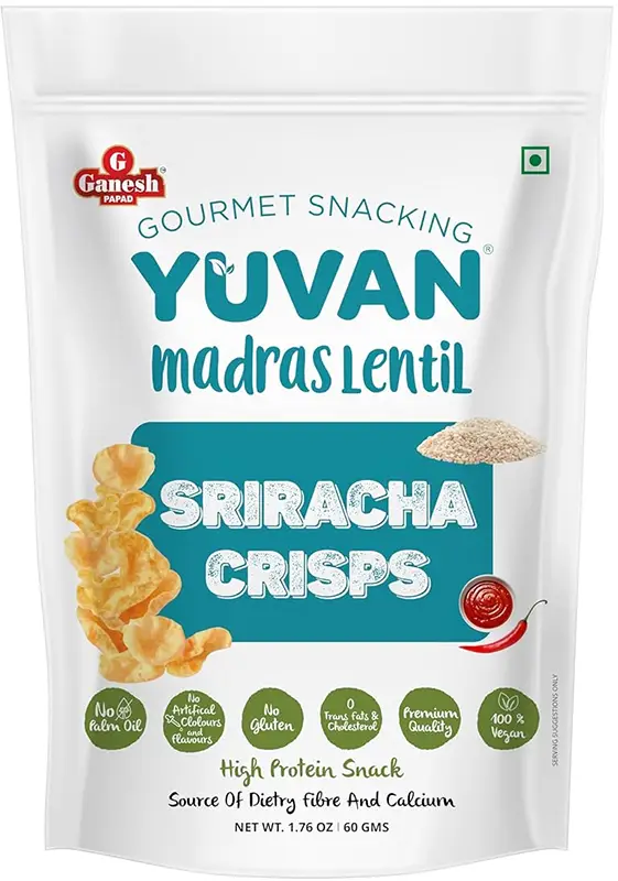 Ganesh Yuvan Madras Lentil   Sriracha Crisps (Gluten Free)