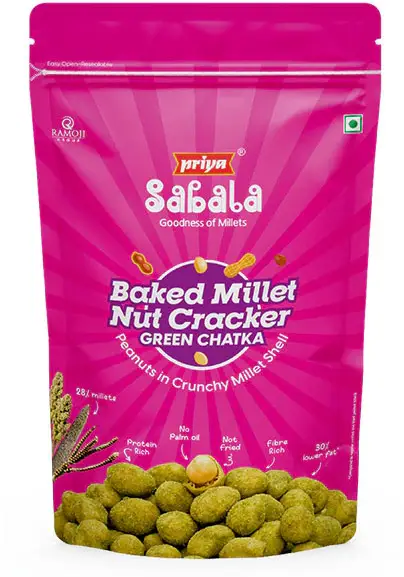 Priya Sabala Baked Millet Nut Cracker (Green Chatka)