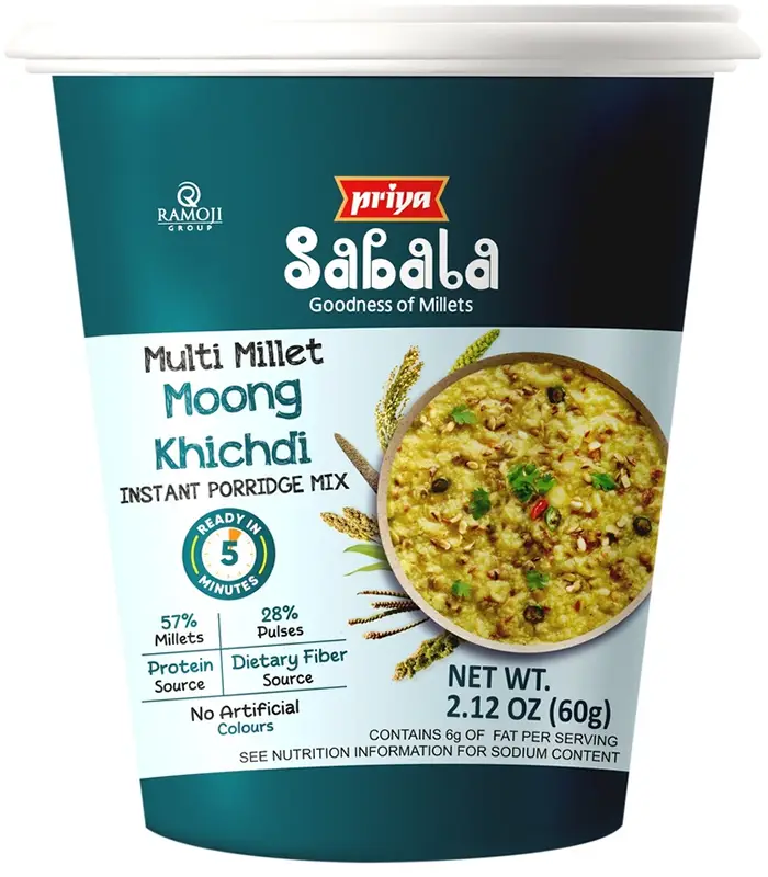 Priya Sabala Multi Millet Moong Khichdi Instant Cup