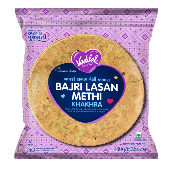 Vadilal Bajri Lasan Methi Khakhra