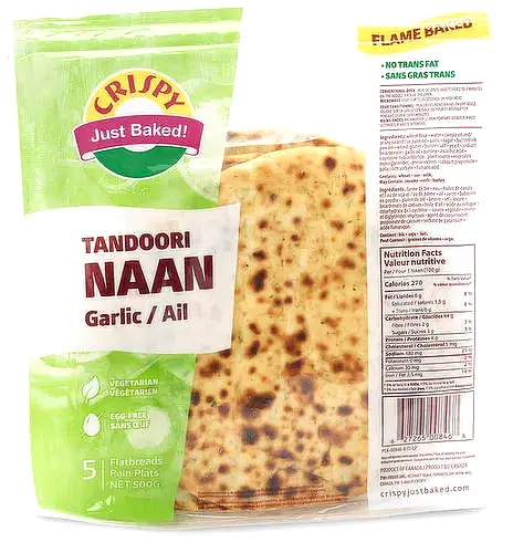 Crispy Tandoori Naan   Garlic Flavor