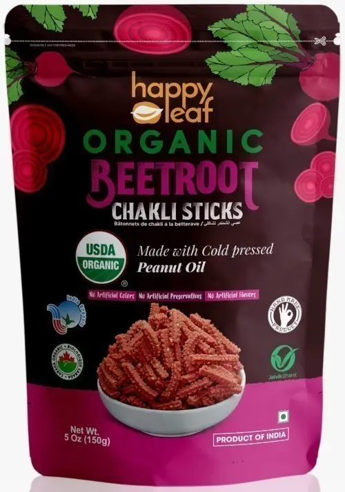 Happy Leaf Organic Beetroot Chakli Sticks