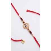 Red Thread Shiva Beaded Rakhi For Brother