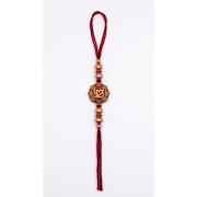 Maroon Thread Ik Onkar Beaded Rakhi For Brother