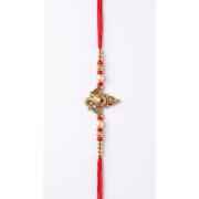 Red Thread Ganesha Beaded Rakhi For Brother