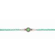 Mint Green Beaded Stone Rakhi For Brother