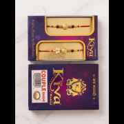 Multicolor Floral Couple Rakhi Set