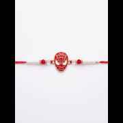 Red Thread Spider Man Beaded Rakhi For Kids