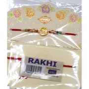 Red Thread Ik Onkar Beaded Rakhi For Brother