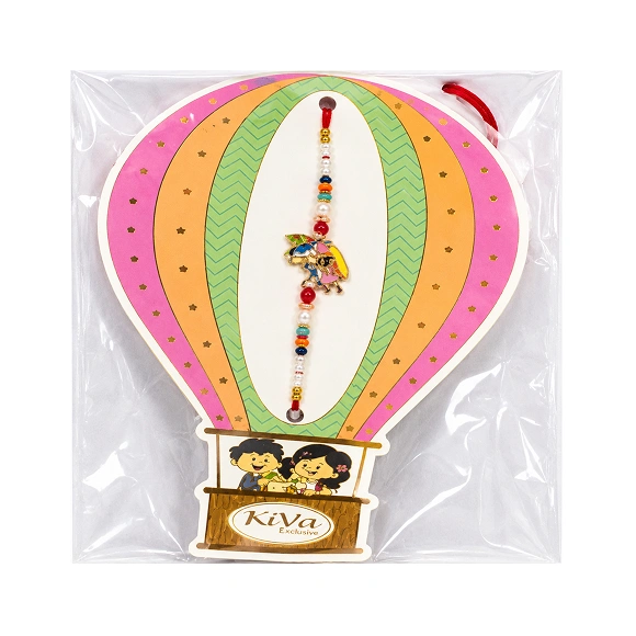 Multicolor Beaded Floral Rakhi For Brother