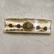Antique Gold Rudraksha Rakhi For Brother