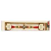 Antique Red And Gold Beaded Rakhi
