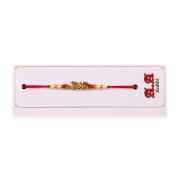 Red Thread Golden Beaded Rakhi For Brother