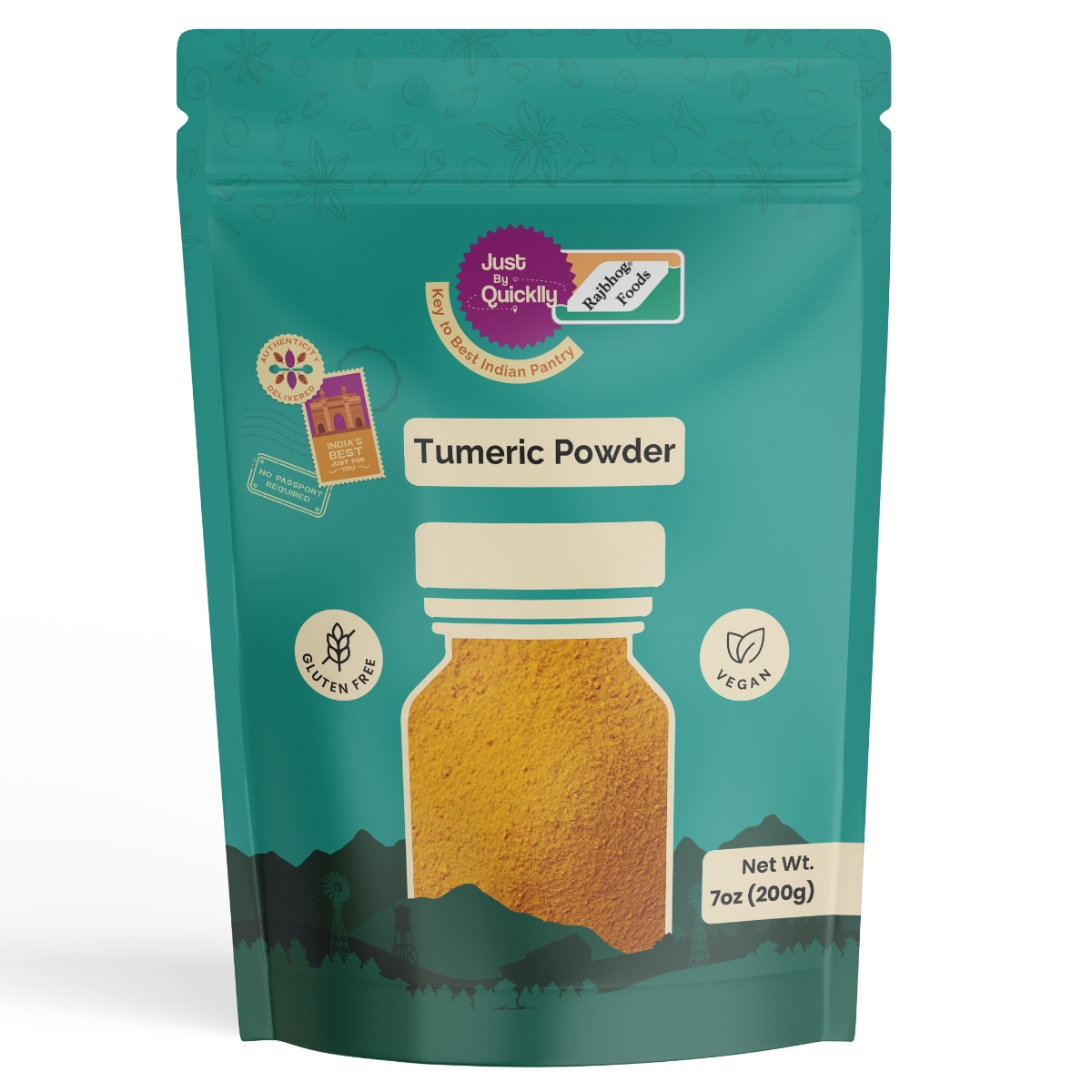 Just By Quicklly Turmeric Powder  7 OZ