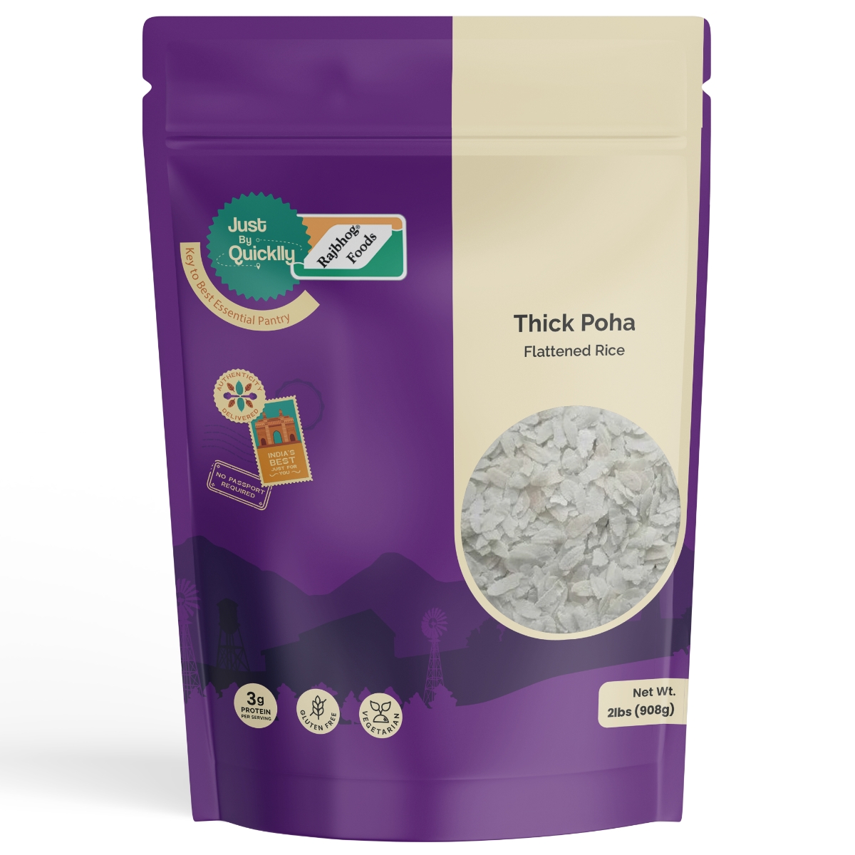 Just By Quicklly Thick Poha  2 LBS
