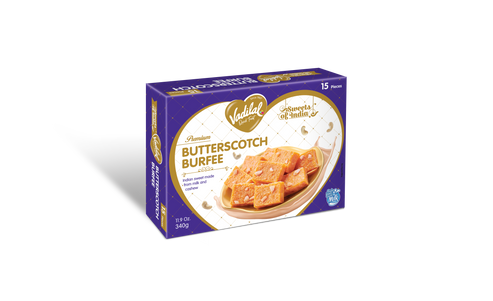 VADILAL BUTTERSCOTCH BURFEE 15 PCS
