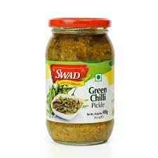 Swad Green Chilli Pickle  500 GM