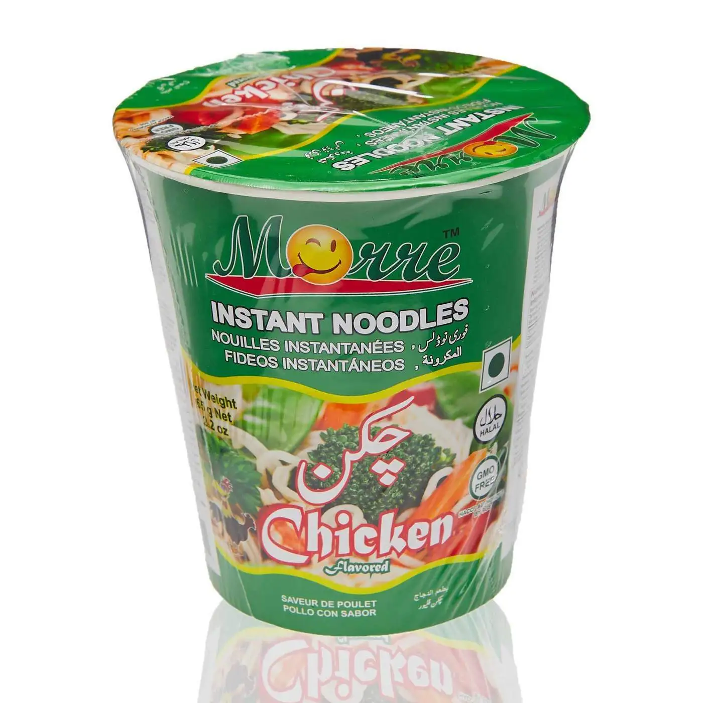 MORRE CUP NOODELES CHICKEN FLAVORED 2.2 OZ