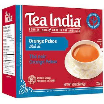 TEA INDIA ORANGE PEKOE TEA BAGS 80 COUNT