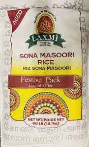Laxmi Sona Masoori Rice 40 LBS