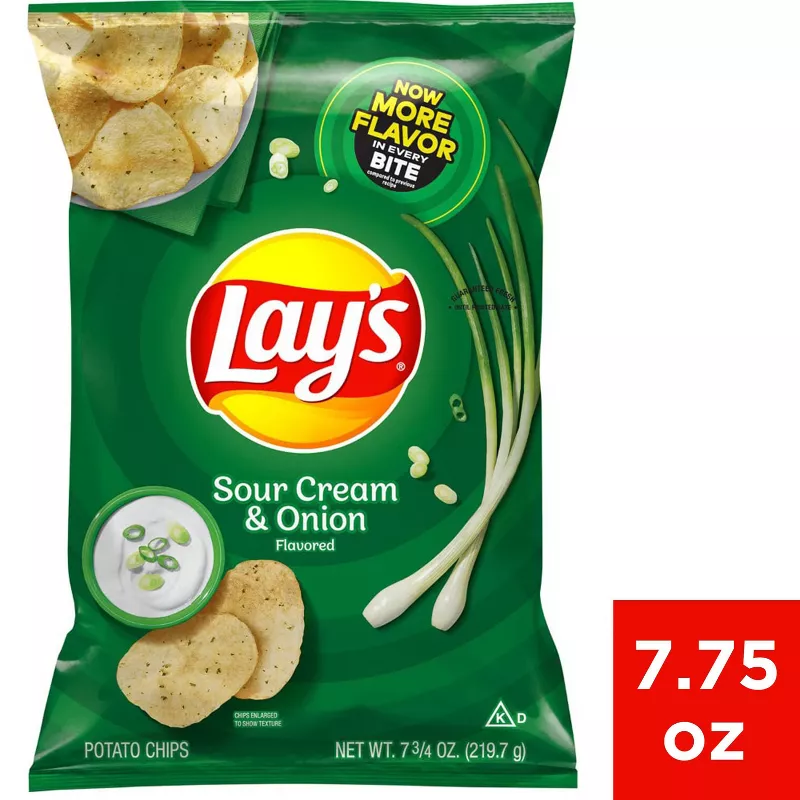 Lays Sour Crm & Onion 7.75 Oz