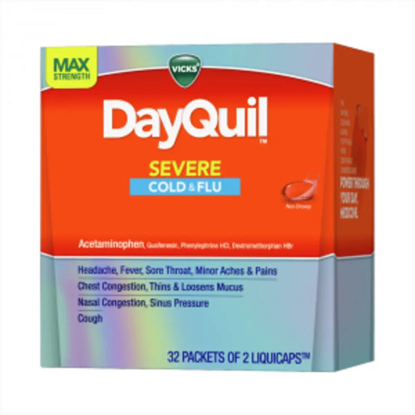 Vicks Dayquil Severe Cold & Flu, 2 Liquicaps 1 COUNT