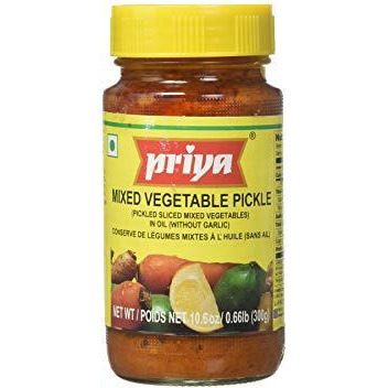 Priya Mixed Vegetable Pickle No Garlic 300 GM
